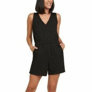Max & Mia Women’s On the Go Jumpsuit Romper V- Neck Sleeveless*